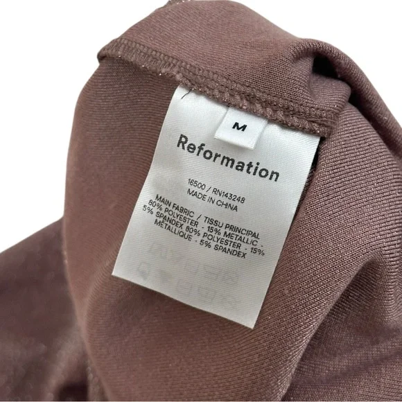 Reformation Shimmer Zion Skirt Dusty Purple Maxi Skirt - Size Medium - Picture 5 of 7